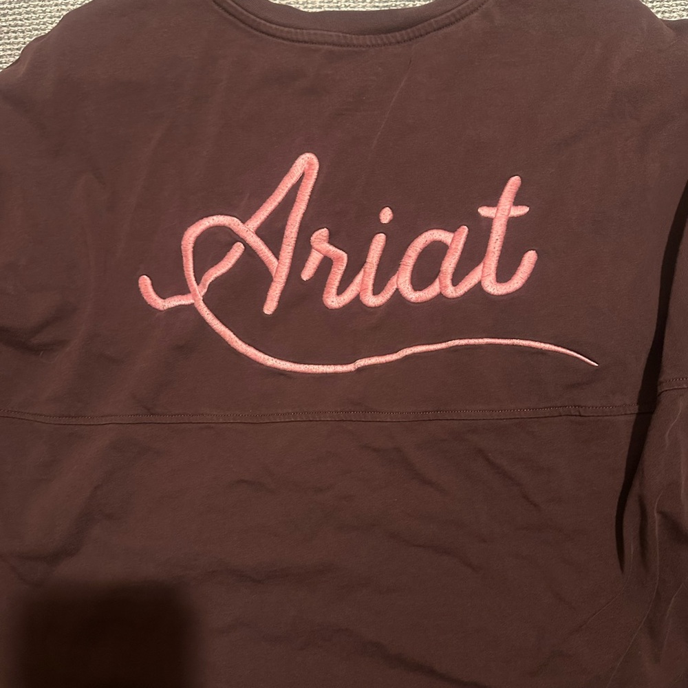 Ariat Brown Sweatshirt with Pink Logo